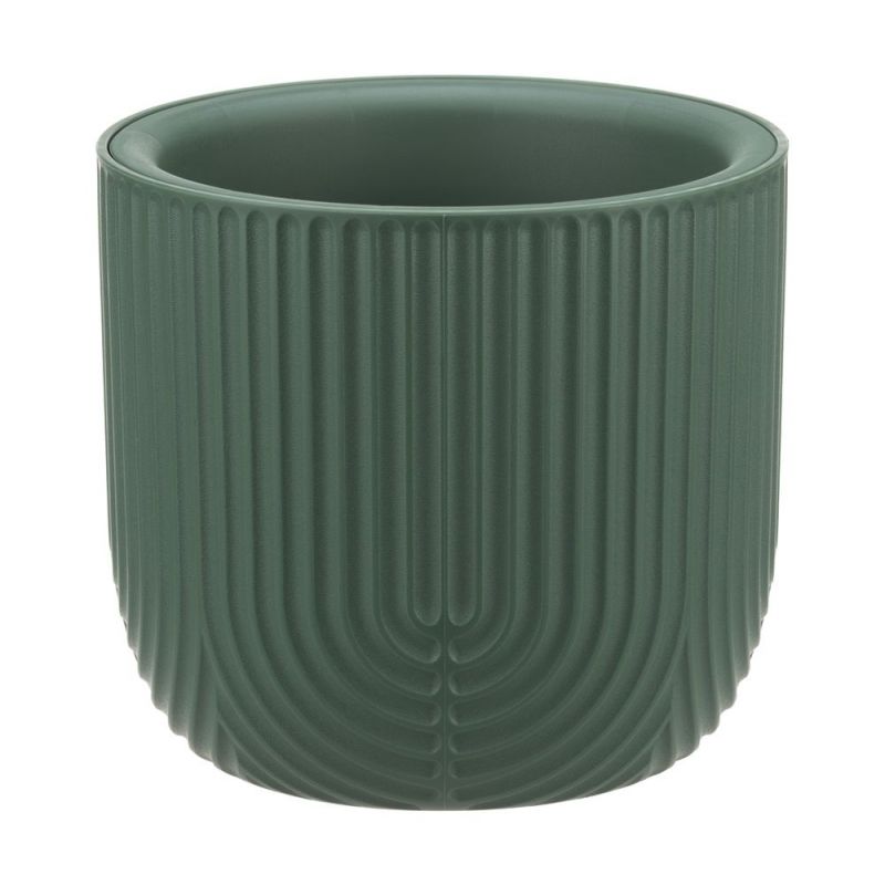 Кашпо РАМОНА D280мм 7,8л со вставкой, нефритовый М 3263