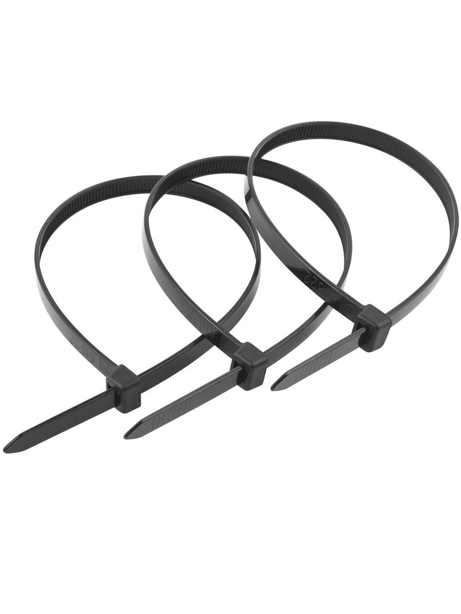 Нейлоновые хомуты Зубр черныеКС-Ч1, 3.6 x 300 мм, 100шт