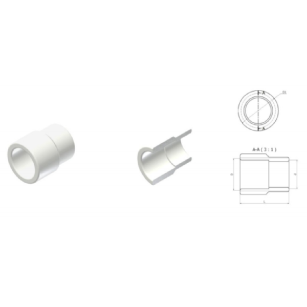 Переходник ПП-НР 25*3/4 белый
