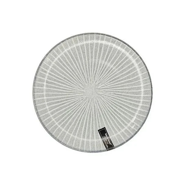 Тарелка десертная DH 21х2,5 см серая в белую полоску Т31-02