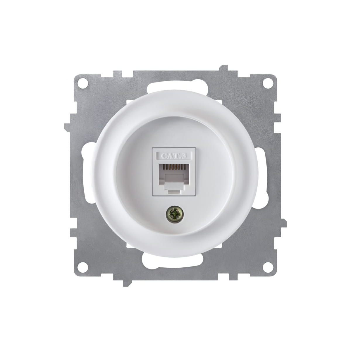 Розетка телефонная 1xRJ11, цвет белый (серия Florence) арт.1E20601300