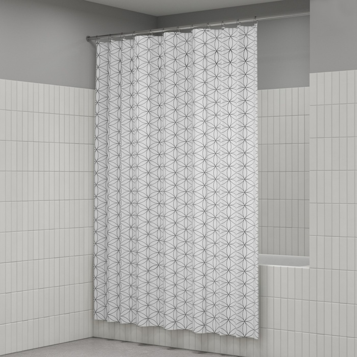 Штора для ванной IDDIS 200x180 см полиэстер BB04P18i11