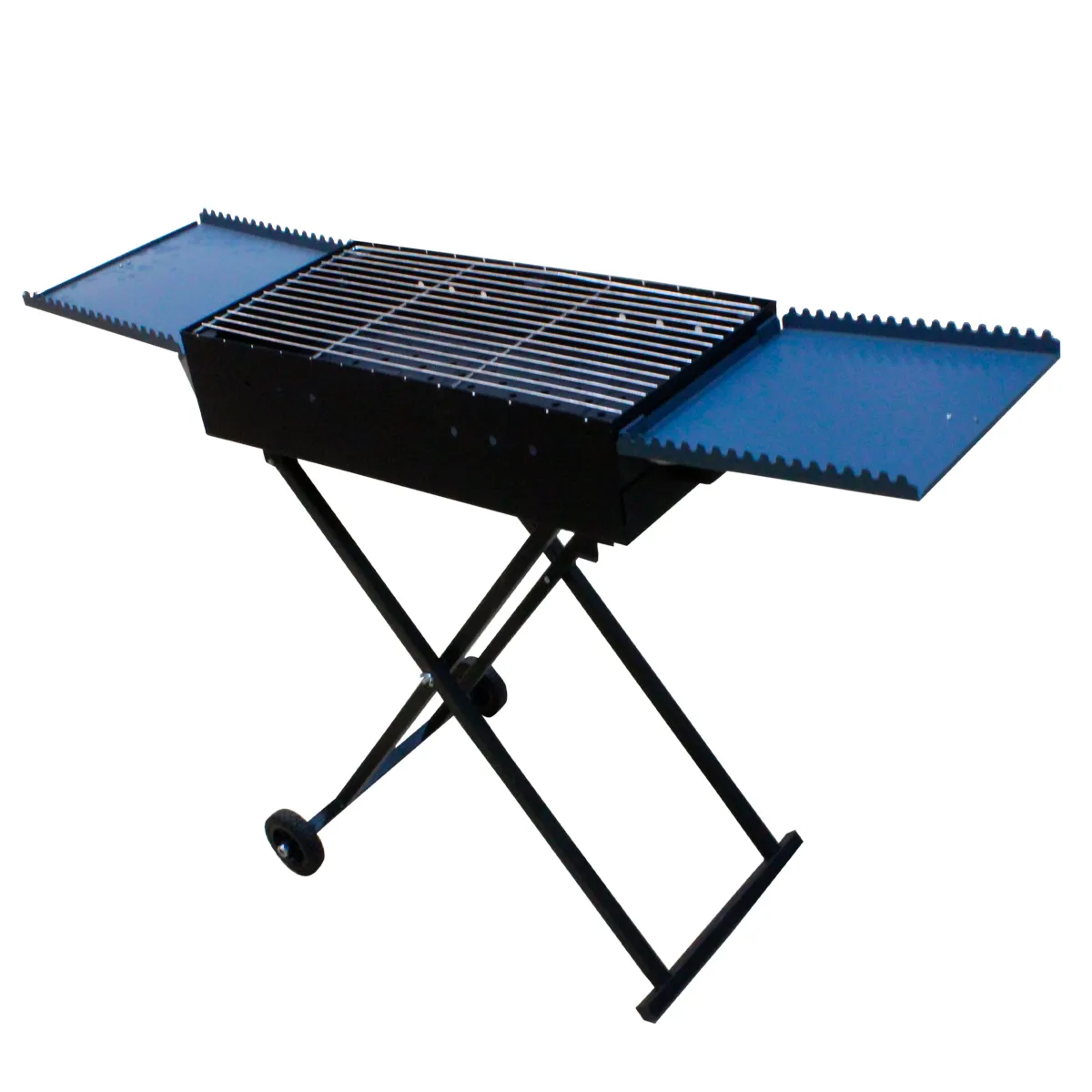 Мангал портативный складной, переносной на 9 шампуров с крышкой 30x60 см 2058 CN