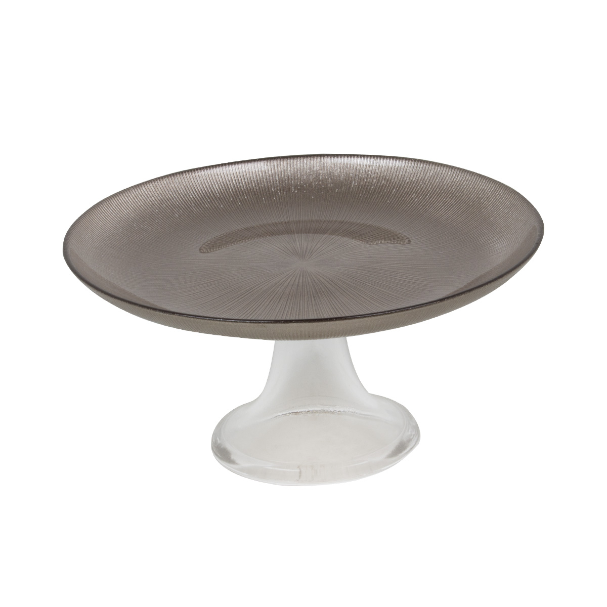 Тортница DH на ножке стекло 22х11 см розовое золото WY33-08