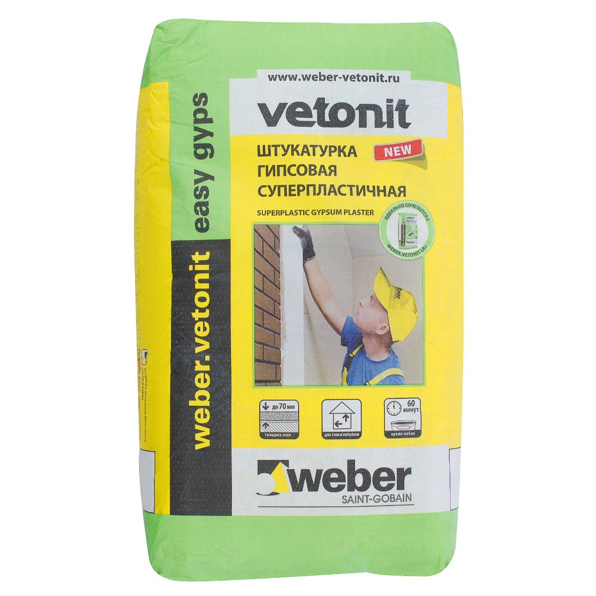 Weber Штукатурка гипсовая Vetonit Profi Gyps Gyproc 30kg Weber Штукатурка гипсовая Vetonit Profi Gyps Gyproc 30kg