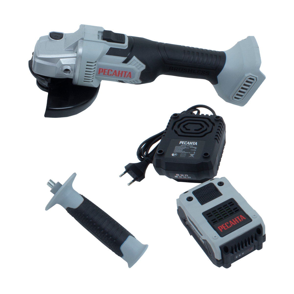 Машина углошлифовальная  аккумуляторная Ресанта АУШМ-125/20Li ( 1 АКБ и ЗУ) в кейсе (болгарка)