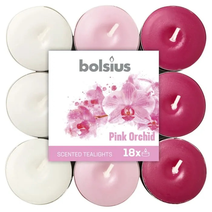 Набор свечей в гильзах Bolsius 18 шт Orchid