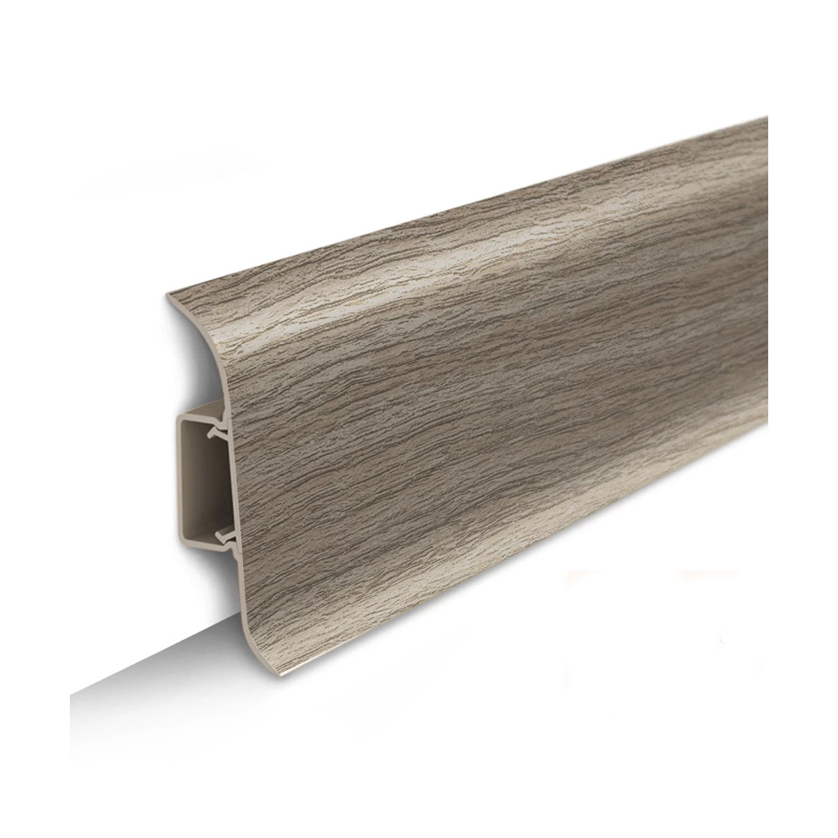 Плинтус напольный с центральной планкой 55мм 2,2м "Идеал Классик", 205 Дуб капучино