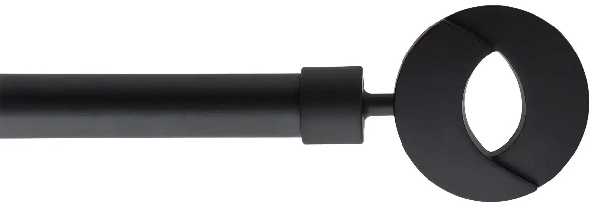 Карниз телескопический одинарный Luance 210-280 см D19 матовый черный 75022210955