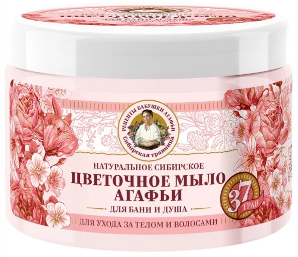 Мыло для тела и волос РБА Сибирская Травница Цветочное мыло Агафьи 300мл