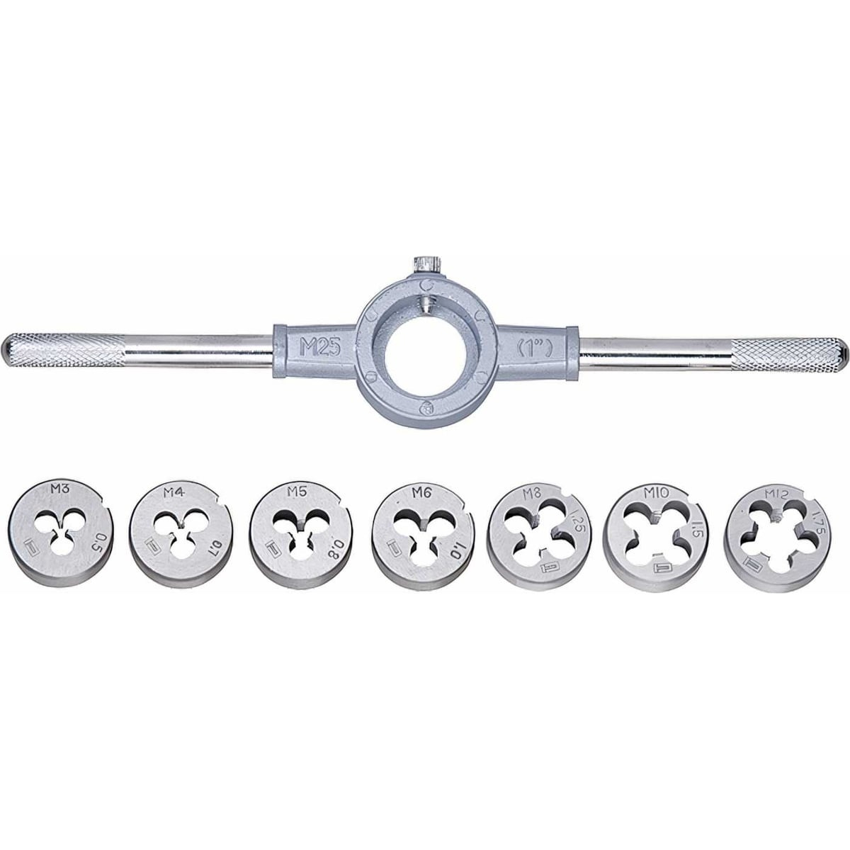 Набор плашек М3-М12, 8 предметов// Сибртех