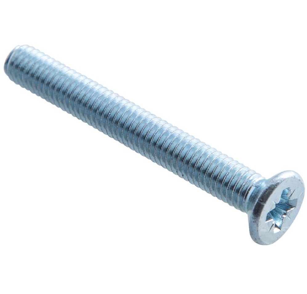 Винты пот. DIN 965 М5x50 с гайк.и шайб. (белый цинк 6 шт)