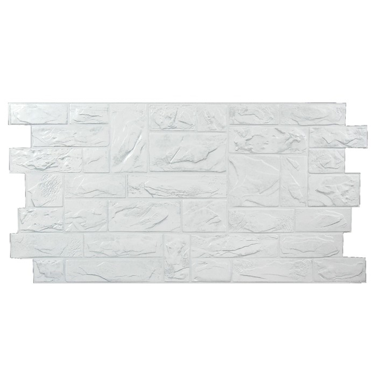 Панель ПВХ 0,4 камень "Пиленый настоящий белый" 4620772258513