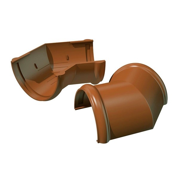 ТН ПВХ угол желоба 135° 125мм,коричневый