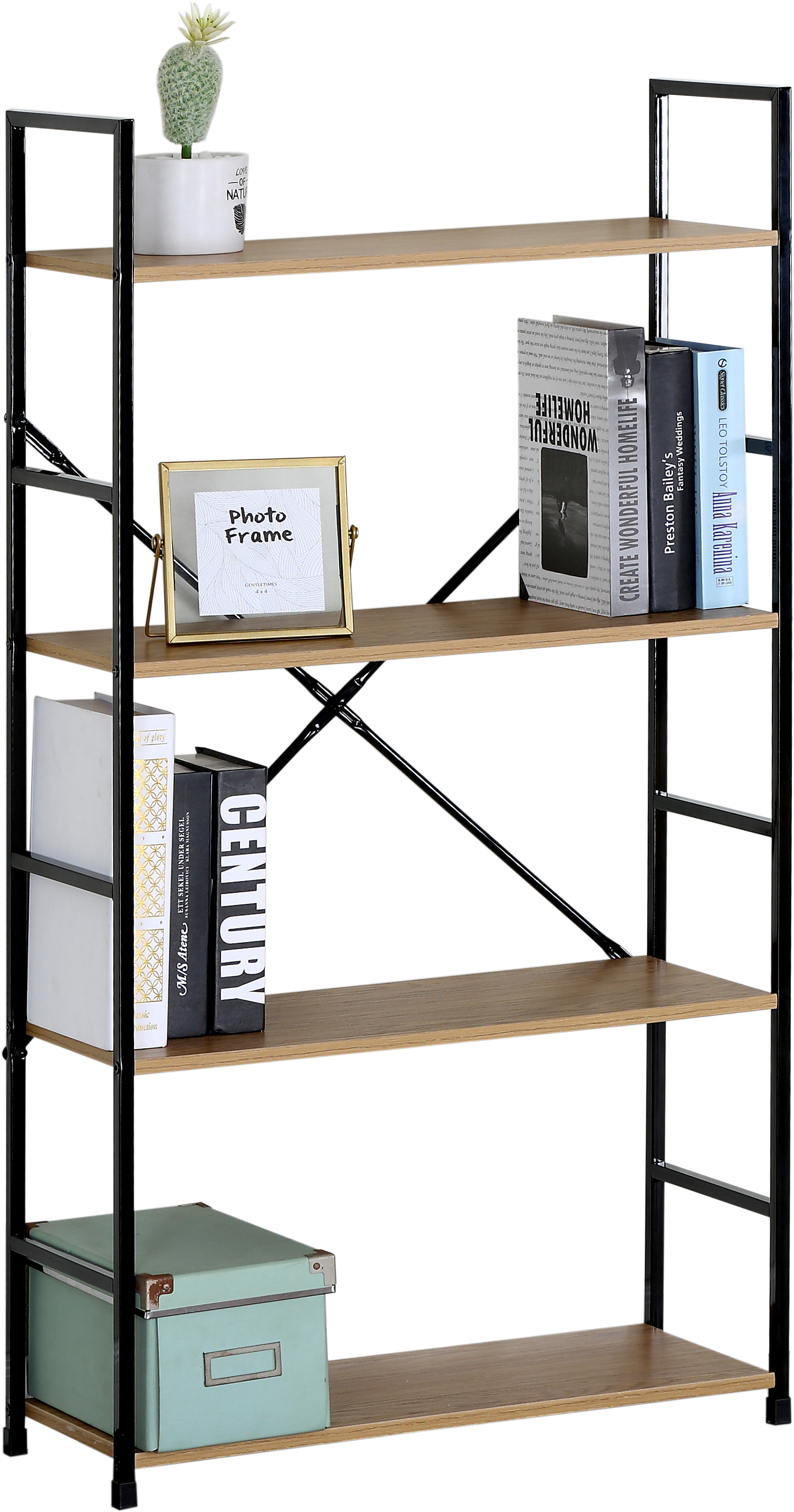 Стеллаж металлический GDX в стиле Лофт 4 полки 58,6х23,5х112 см CN