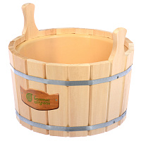 Ушат шайка Банные штучки, с пластиковой вставкой 12 л липа 32692