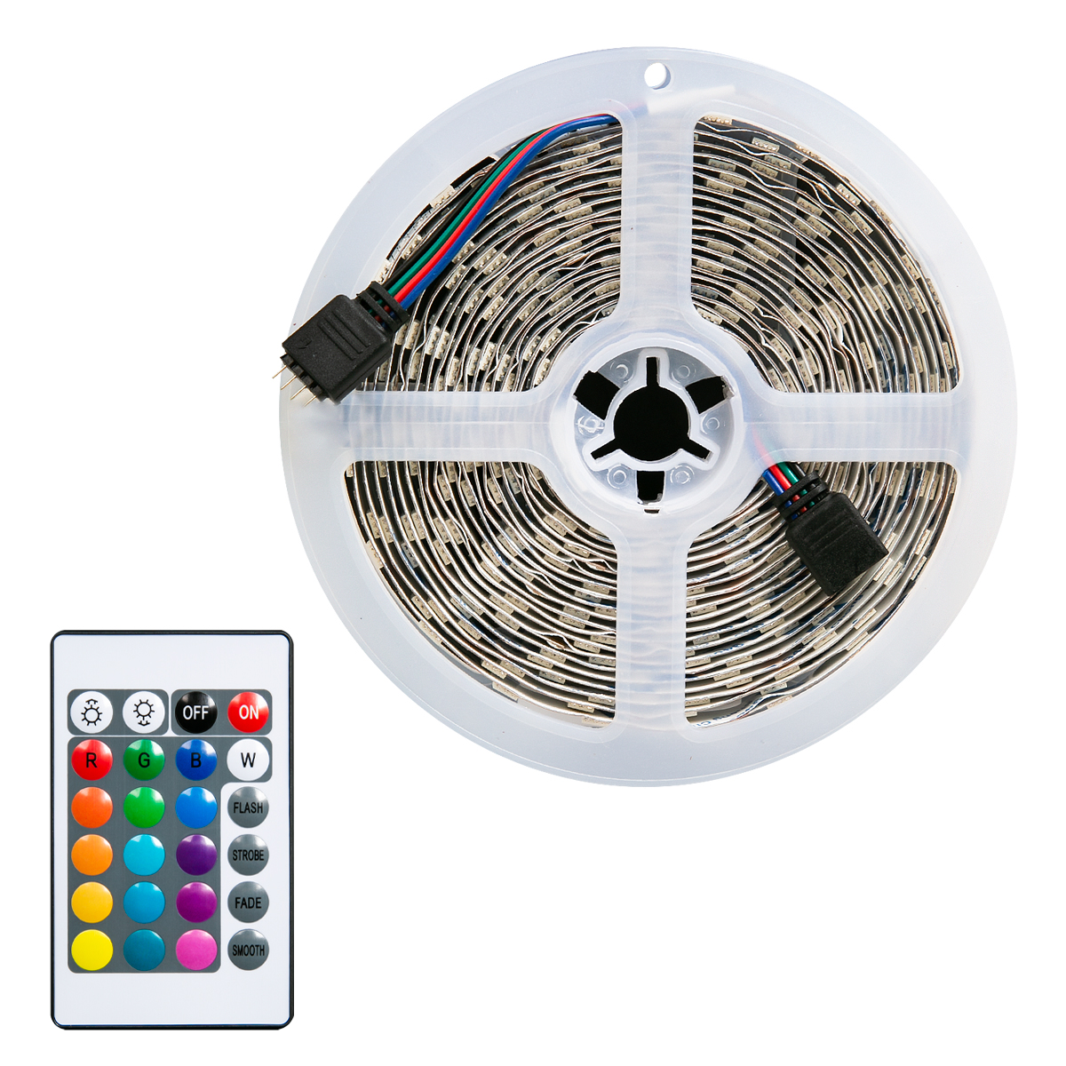 Лента светодиодная 081-028-0001 5M RGB 220V /12W 10WSMART L STR KIT / в комплекте с розеткой