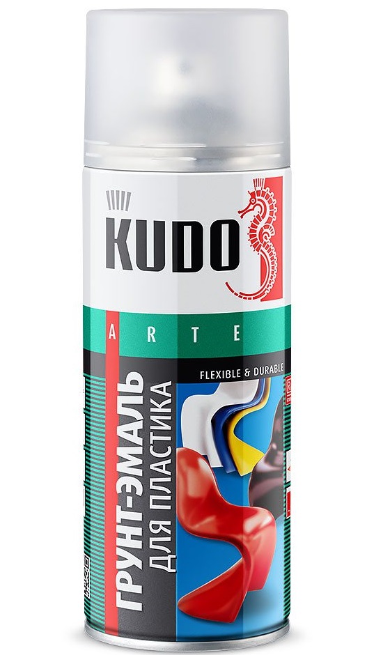 Грунт-эмаль KU-6003 KUDO для пластика белая (RAL 9003) (аэрозоль)