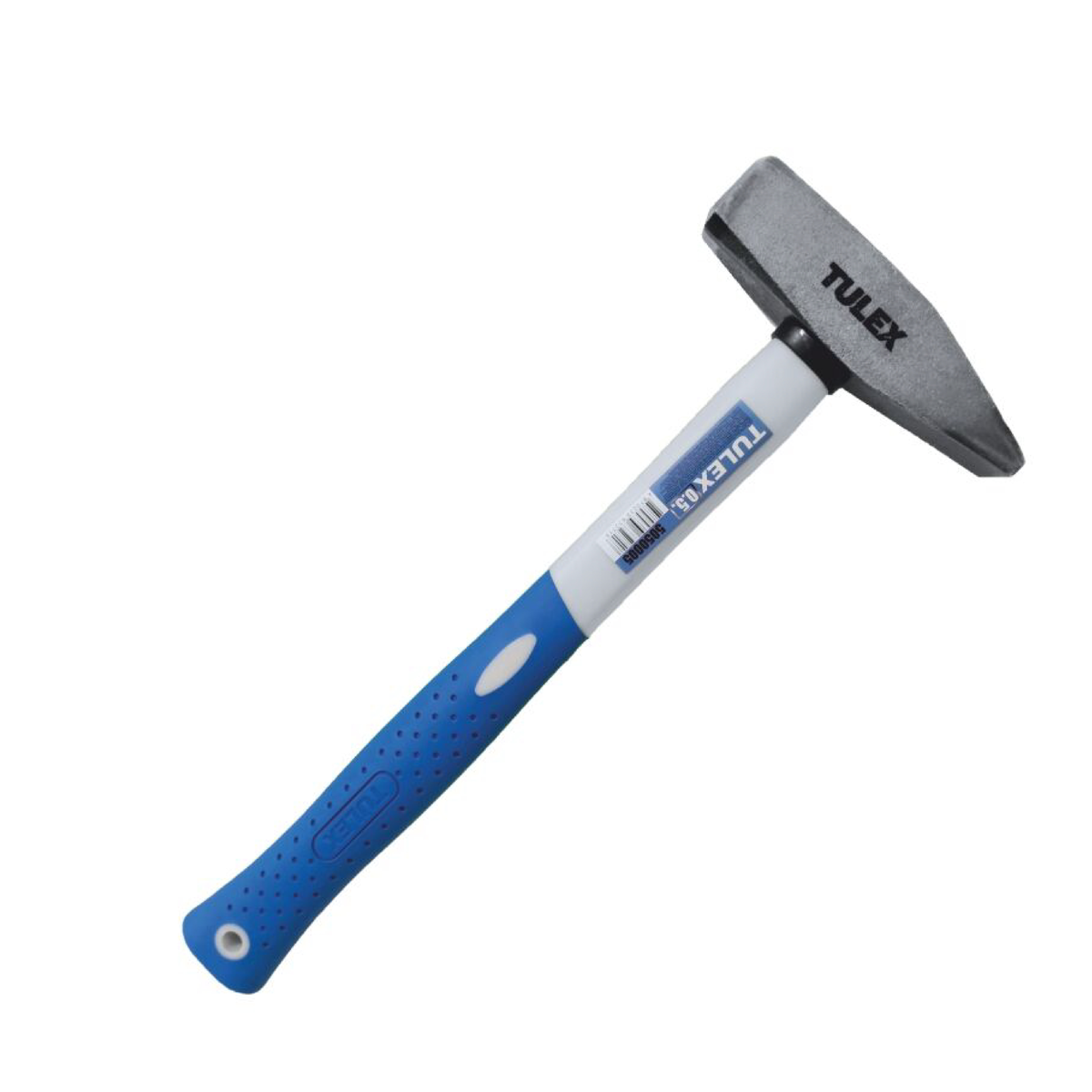 Молоток слесарный TULEX 5050005, квадратный боек, фибергласовая обрезиненная рукоятка, 0.5кг