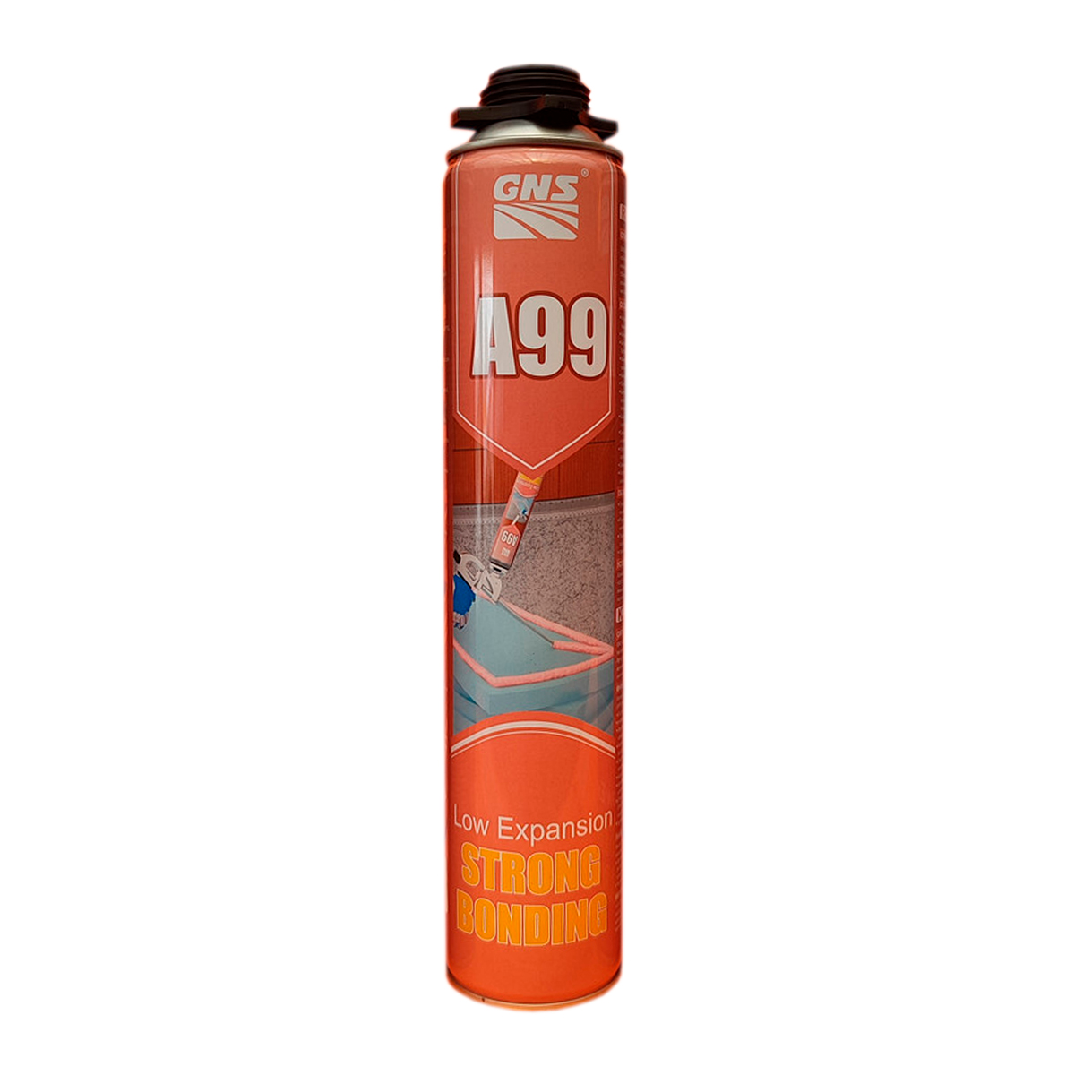 Клей пена пистолетная Gns A99 Pu Adhesive Foam Gun Type, 750 мл., 900 г. (OFF-WHITE)