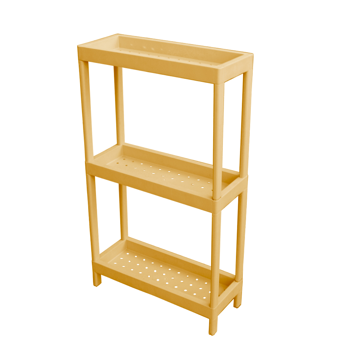 Этажерка прямоугольная для хранения узкая желтая 40х16х70см TC-113 PRC
