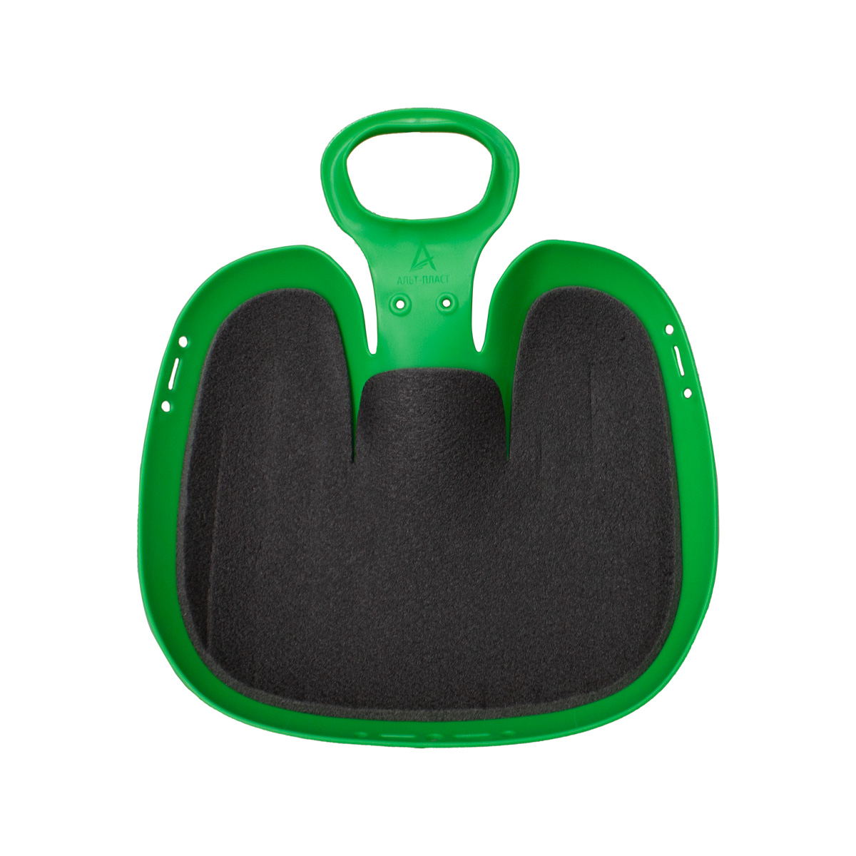 Санки-ледянки Вираж 39х37х14 см, мягкая сидушка, зеленый АП 1090