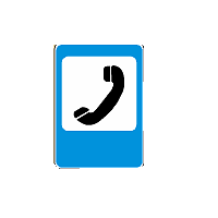 Пластина квадратная 8240 с символом телефон