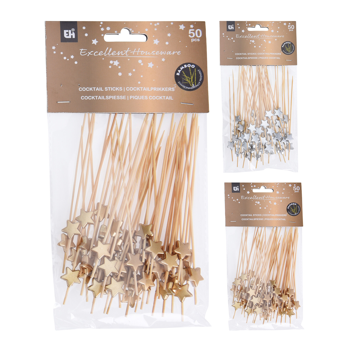 Набор новогодних пик для коктейлей 12 см 2 цвета в ассорт.408990030 К