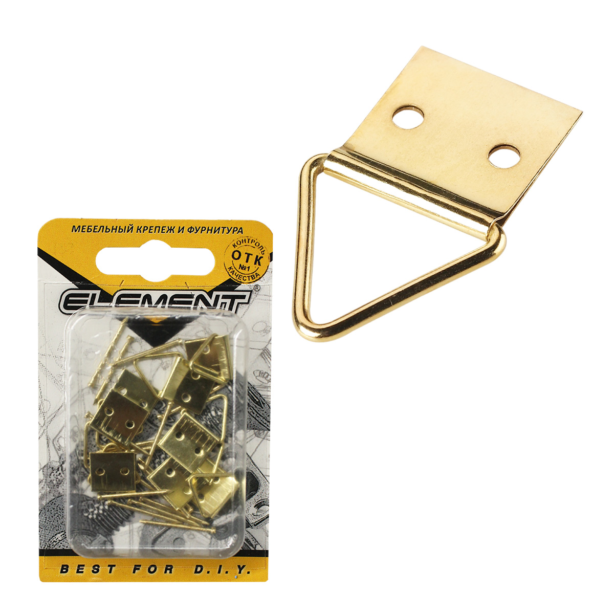 Петля для картины латунир.12х25мм (8 шт) -упак