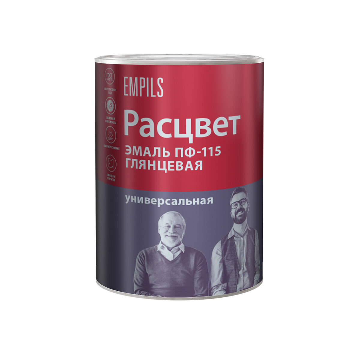 Эмаль Расцвет ПФ-115 белая 0,9 кг