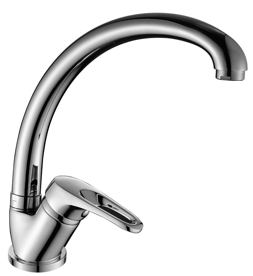 Смеситель д/к Rossinka B35-25 с высоким изливом, хром