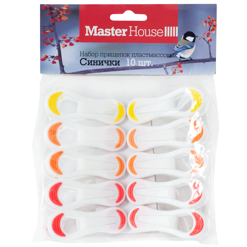 Набор Синички прищепок пластмассовых 10 шт 60381