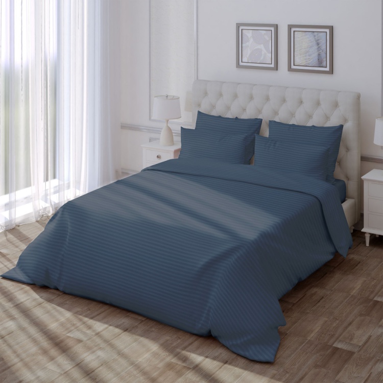 Пододеяльник Verossa Stripe 200х220 см на молнии Sapphire