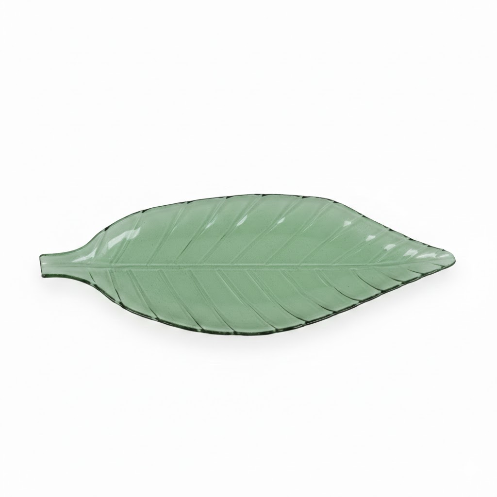 Блюдо сервировочное DH в форме листа 45,5х16,5х3 см зеленый RW24-01