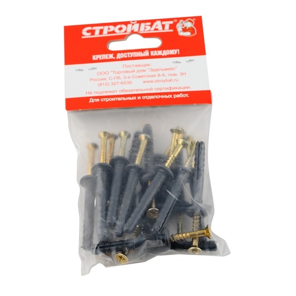 Дюбель-гвоздь  6х40 гриб (18 шт)