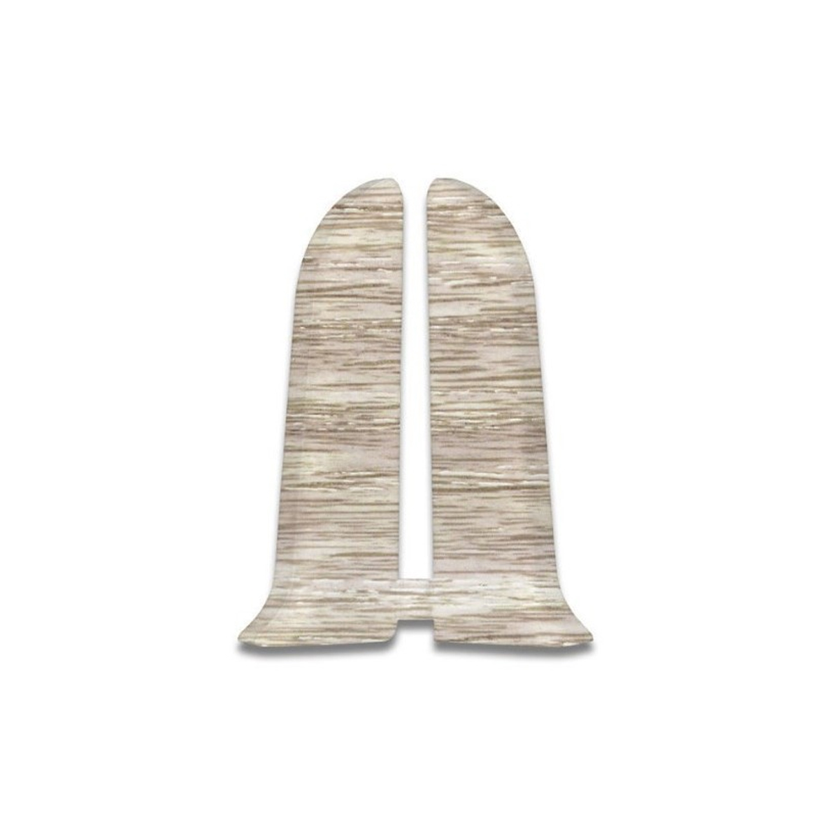 Торцевые (пара) для плинтуса 55мм "Идеал Классик", 252 Ясень белый