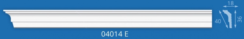 Плинтус потолочный 04014 Е (180)