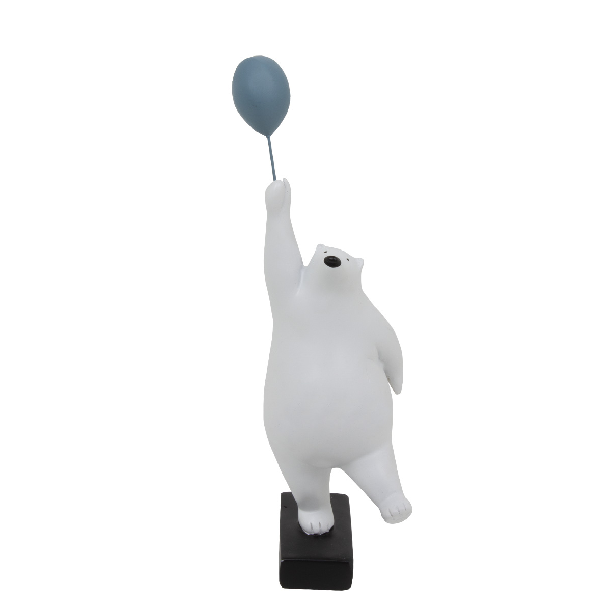 Статуэтка белый медведь с голубым шариком 2595 CN