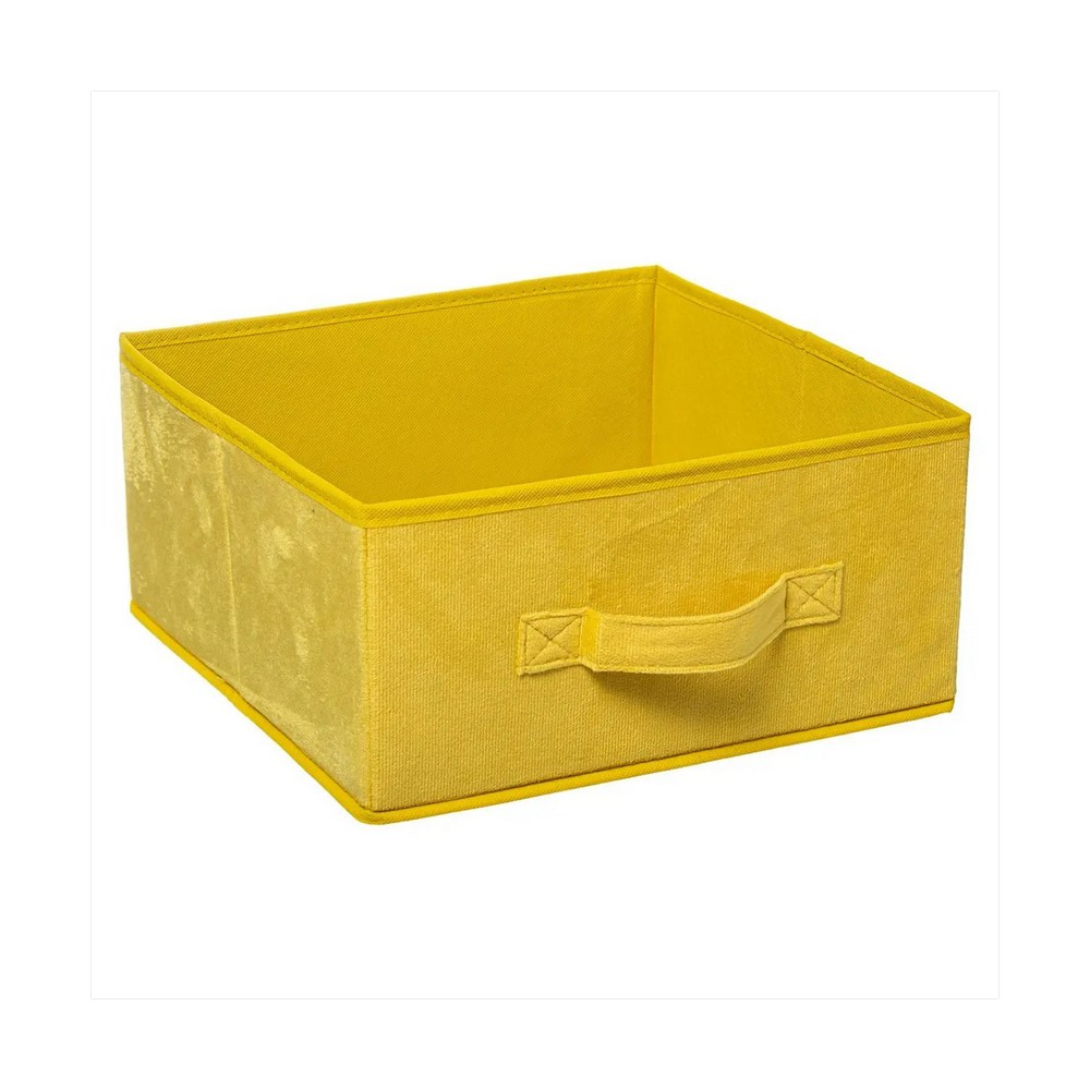 Ящик для хранения 5Five М 31х15 см желтый бархат 173698D