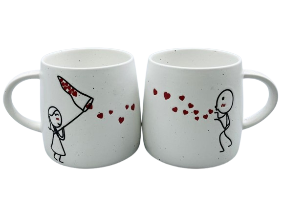 Набор кружек 400 мл DH Лови сердца 2 шт T01-107-3