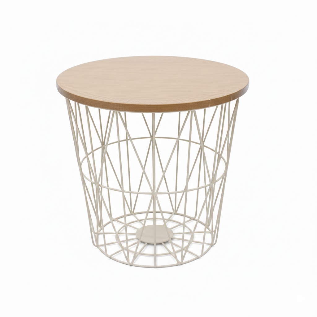 Столик журнальный Сетка 45,5х45,5х49 см белый LFX-6 CN