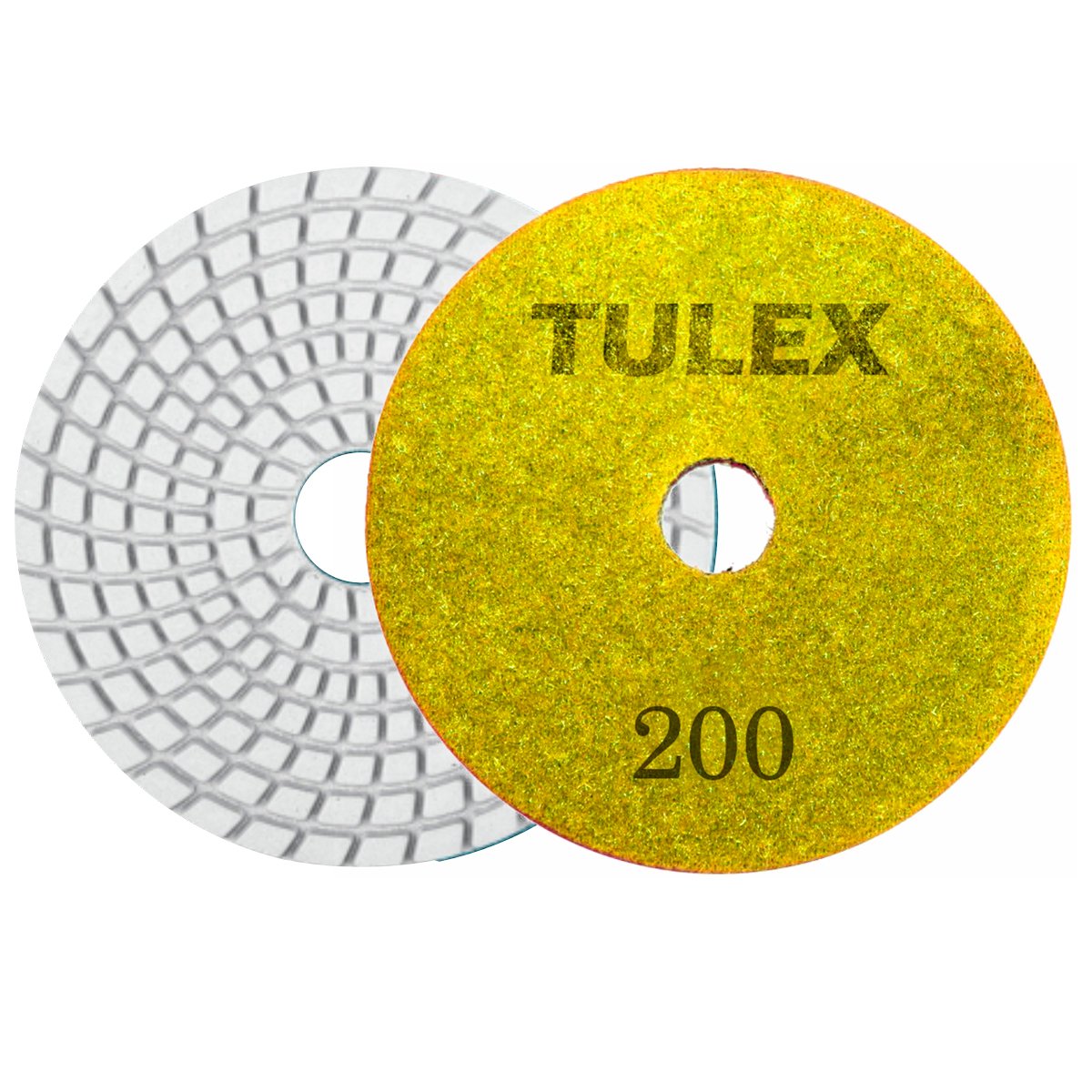 Круг алмазный гибкий шлифовальный TULEX 851021-200 на велкро основе, мокрое шлифование, 100мм, P200