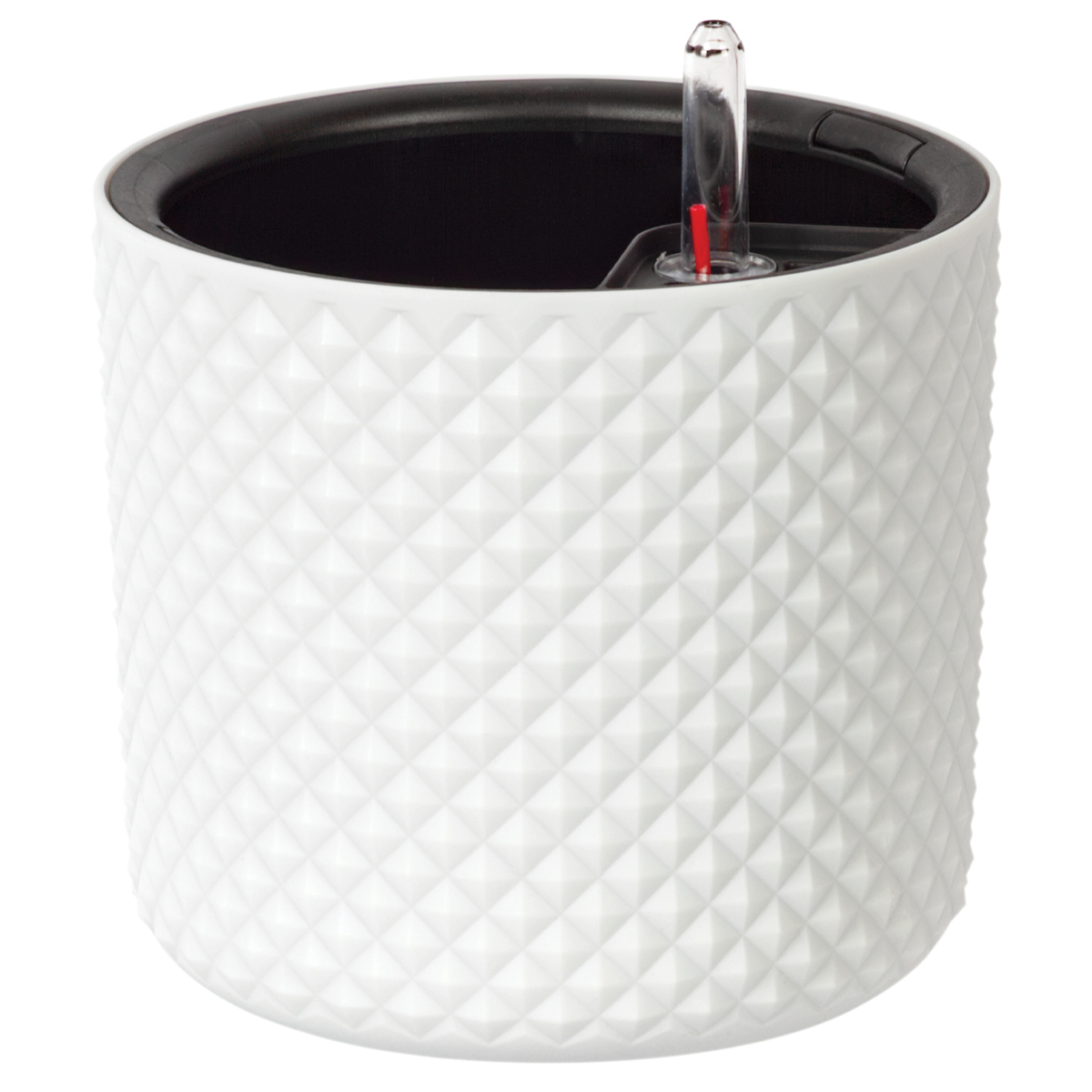 Кашпо IDEA ФАСЕТ D360мм 29л с вставкой и с автополивом Белый М 3239