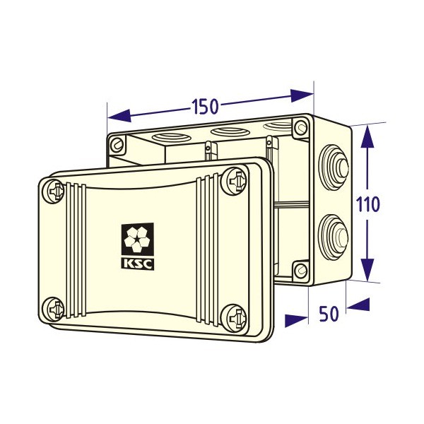 KSC 11-307 (рез) Коробка о/у 110*150*50