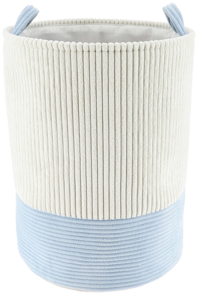 Корзина для хранение Tendance круглая 40х54 см белый/голубой 84212112