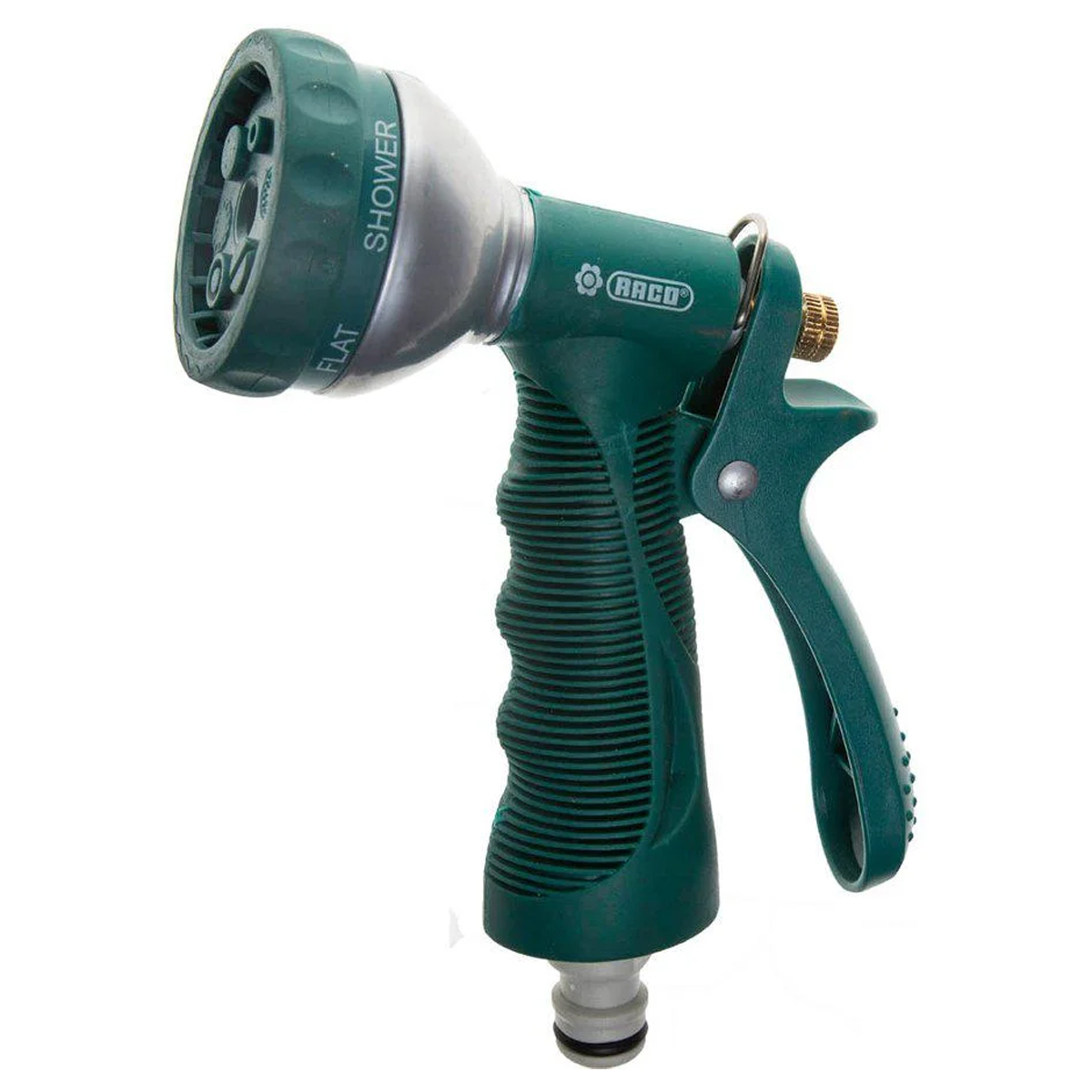 Пистолет RACO поливочный, металлический с TPR, 6 режимов, курок сзади,  354C