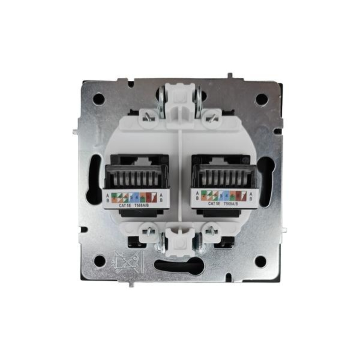 Розетка ZIMA 704 4288 141 компьютерная двойная черная матовая (механизм)