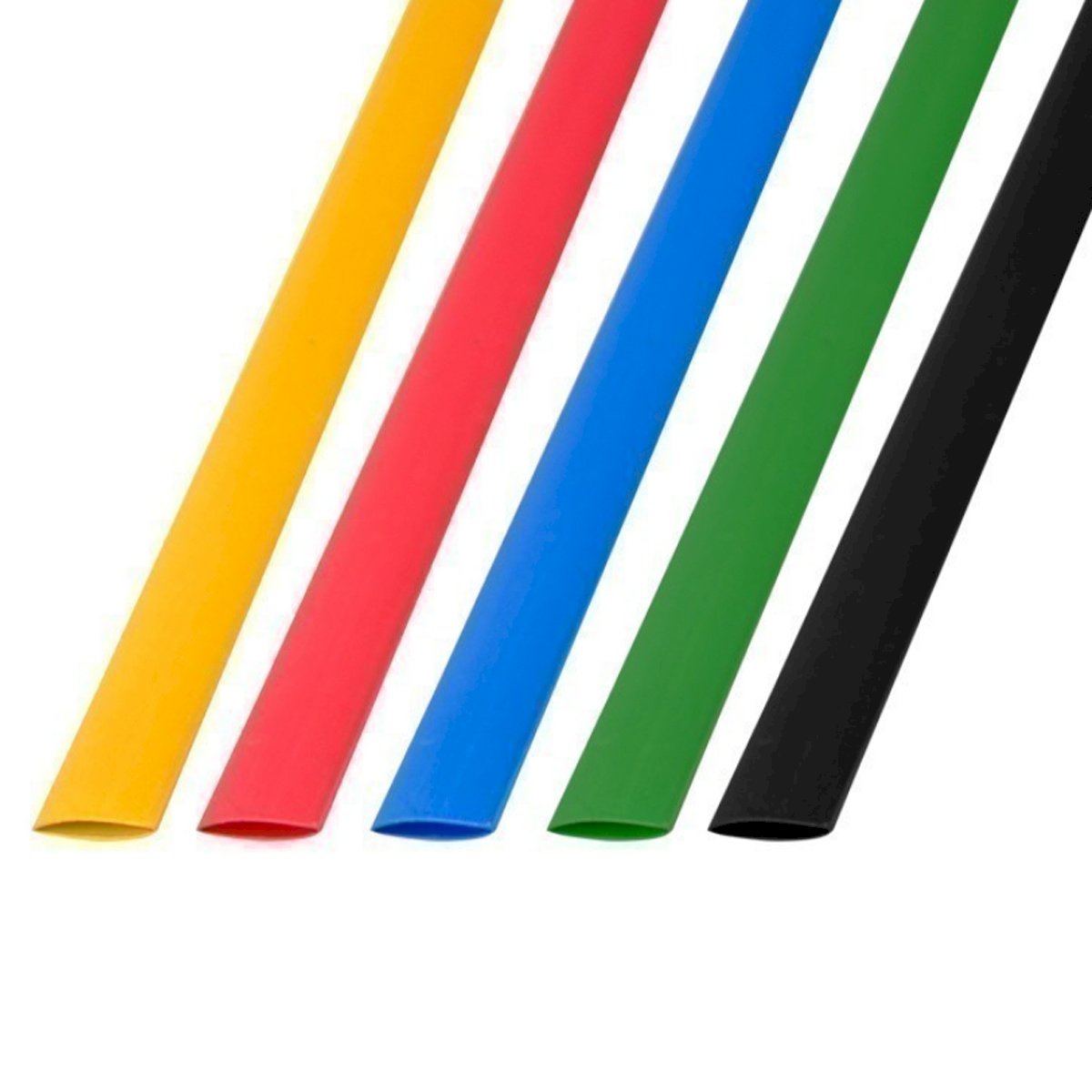 Набор термоусаживаемых трубок ТУТ нг 10,0/5,0мм, пять цветов, упаковка 50 шт. по 1м REXANT