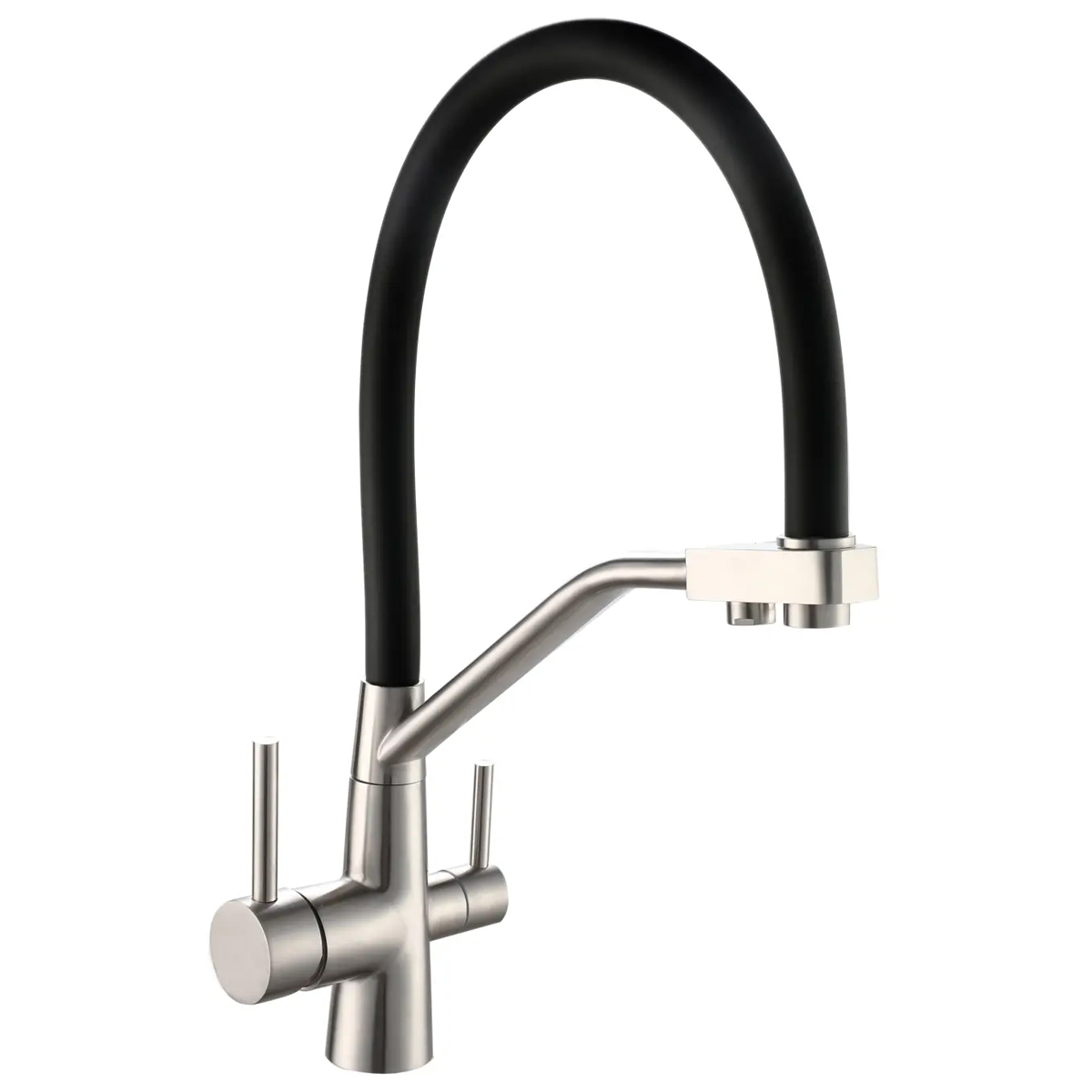 Смеситель д/к черный-нержающая сталь ESKO K25 B