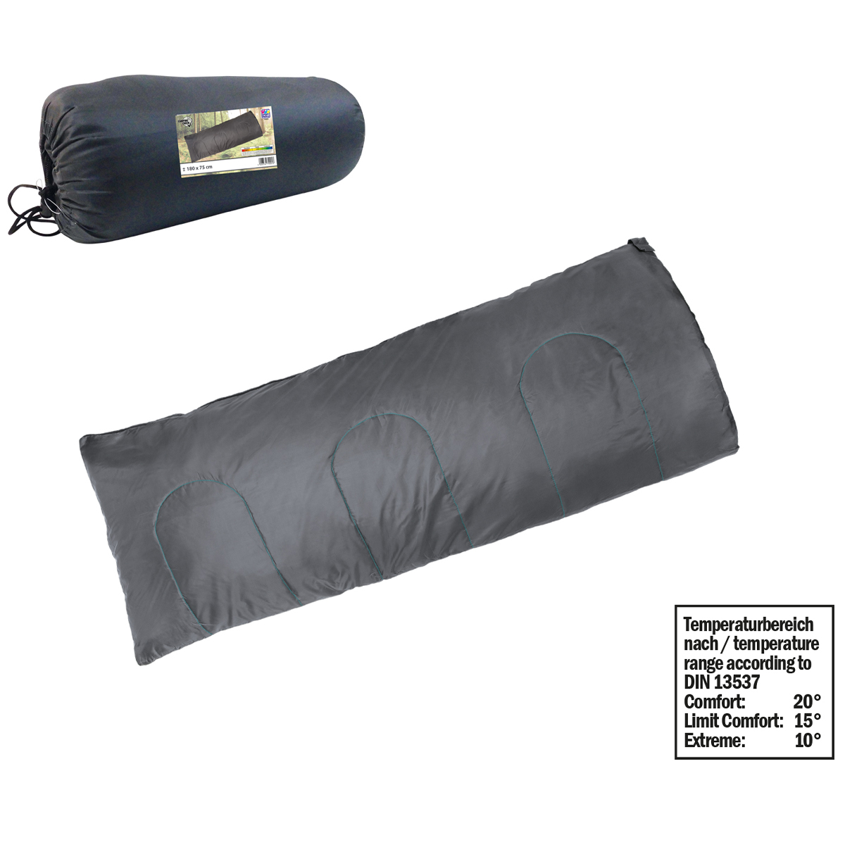 Мешок спальный Camping Check Quilt 180 х 75 см одеяло полиэстер 170T 10-20°С 120 г/м2 79005